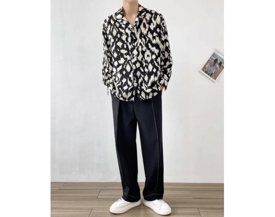 Black And White Abstract Pattern Shirt | Onew – SHINee