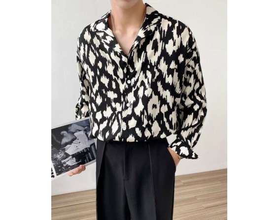 Black And White Abstract Pattern Shirt | Onew – SHINee