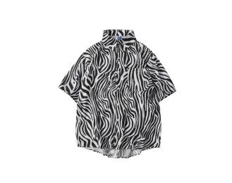 Black And White Zebra Short Sleeves Shirt | Key – SHINee