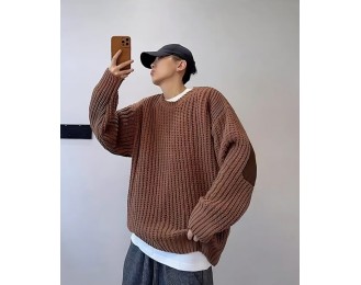 Brown Knitted Oversized Sweater | San – ATEEZ