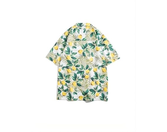 Green And Yellow Lemon Pattern Shirt | Soobin – TXT