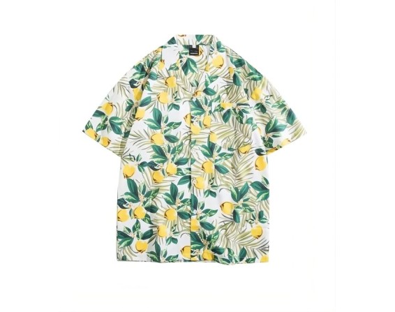 Green And Yellow Lemon Pattern Shirt | Soobin – TXT